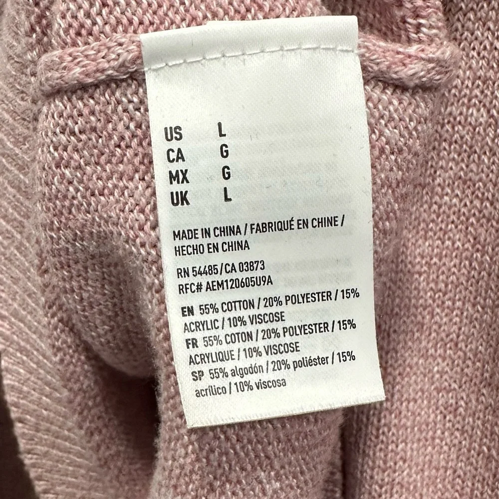 AEO Pink Cold Shoulder Sweater Size Large